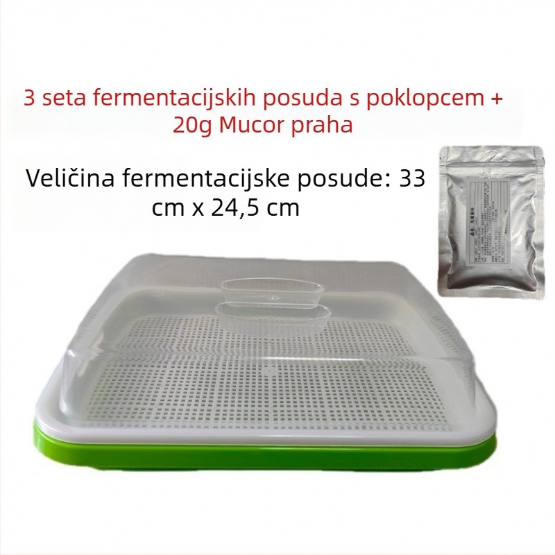 Plastična posuda za fermentiranje tofu s poklopcem – kućna upotreba, kapacitet ispod 300 ml
