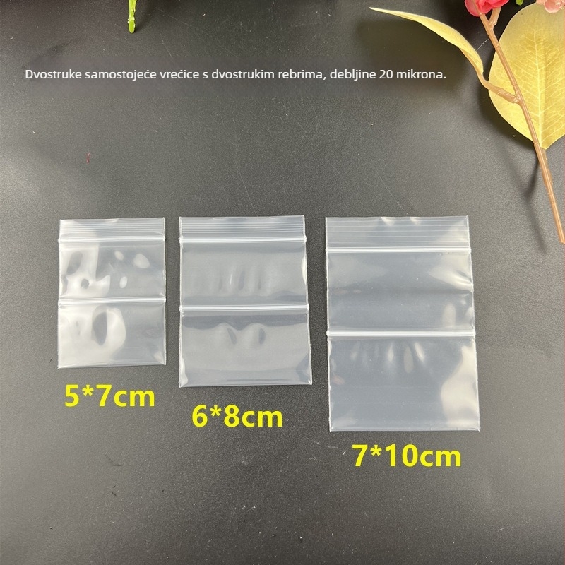 Torba za pohranu nakita s dvostrukim odjeljkom, zatvaračem na zip, ABS+PE konstrukcija