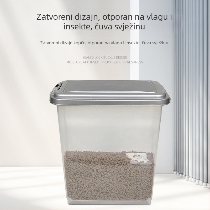 Kutija za skladištenje hrane za pse i mačke, hermetična, otporna na štetočine i vlagu; 7,5 kg pseće hrane; 10 kg/15 kg mačje hrane