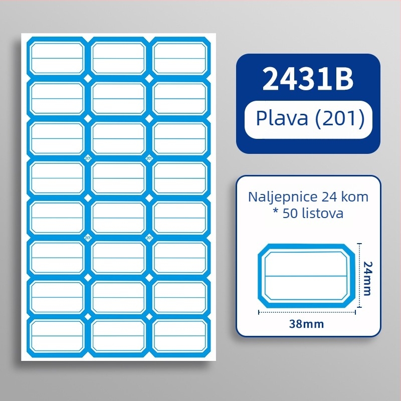 Ručna samoljepljiva etiketa - Marka: Kaba Bear, Model: Kbx-2431, Materijal: samoljepljiv, Prilagodba: Da