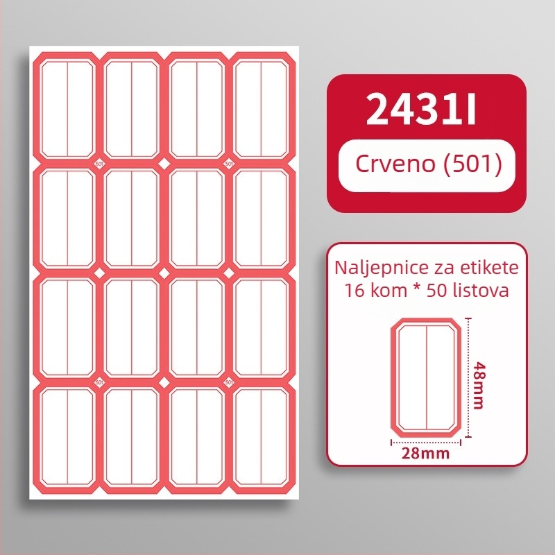 Ručna samoljepljiva etiketa - Marka: Kaba Bear, Model: Kbx-2431, Materijal: samoljepljiv, Prilagodba: Da
