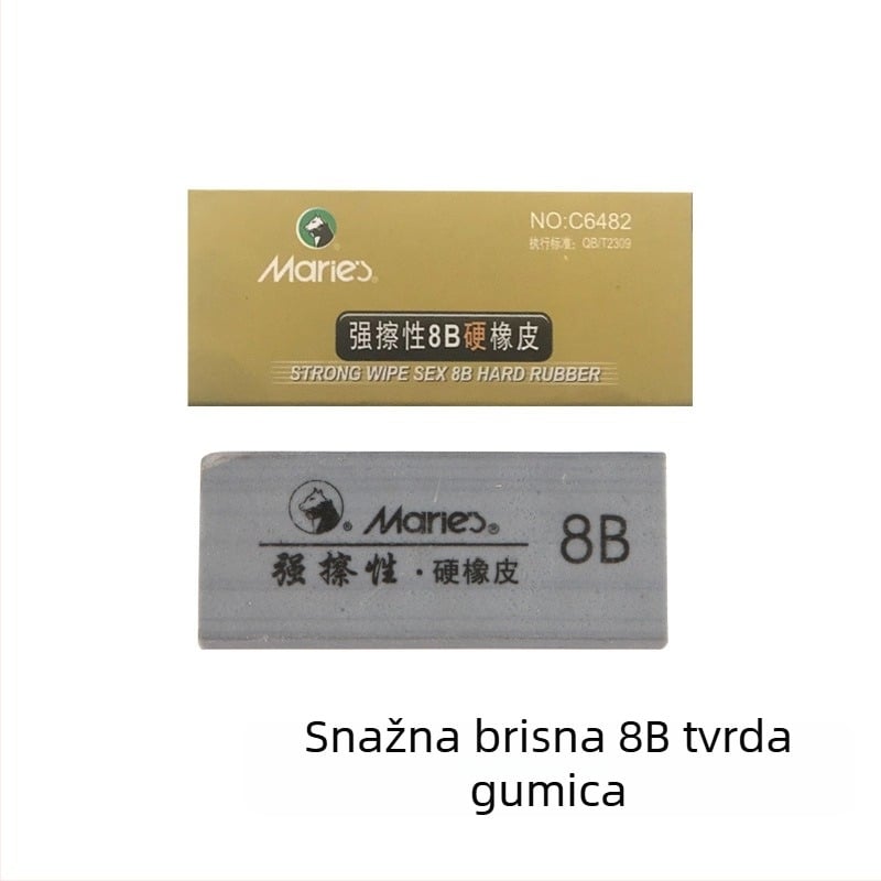 Marley 6242 gumica za crtanje za slikanje i skicu — tvrda, oblikovljiva, 8B i 4B/6B