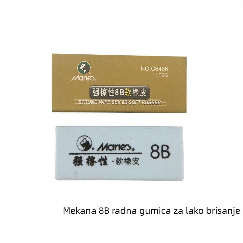 Marley 6242 gumica za crtanje za slikanje i skicu — tvrda, oblikovljiva, 8B i 4B/6B