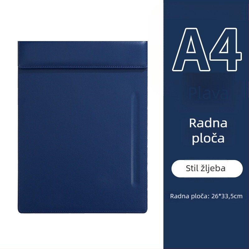 Xianbo A4 kožna konferencijska mapa s magnetskim zatvaračem i čvrstim klipom, 256×338 mm