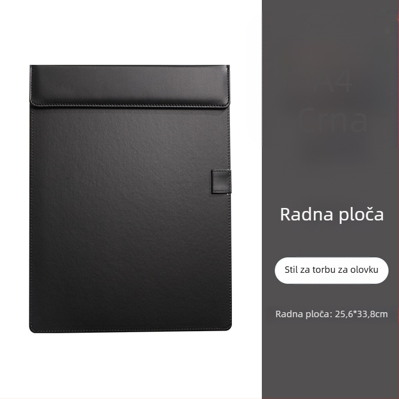 Xianbo A4 kožna konferencijska mapa s magnetskim zatvaračem i čvrstim klipom, 256×338 mm