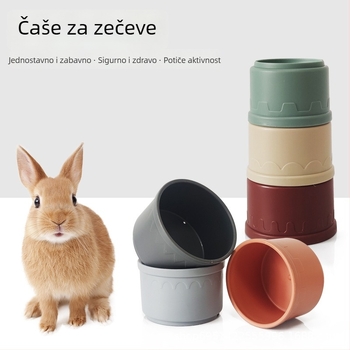 Igračka za zečeve za žvakanje s poredanim čašama – plastika, brend MOOI skills, edukativna puzzle igra