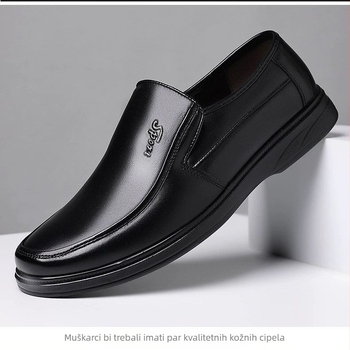Muški slip-on loaferi od nubuka s TPU potplatom, vuneni ulošak, anti‑slip i topli