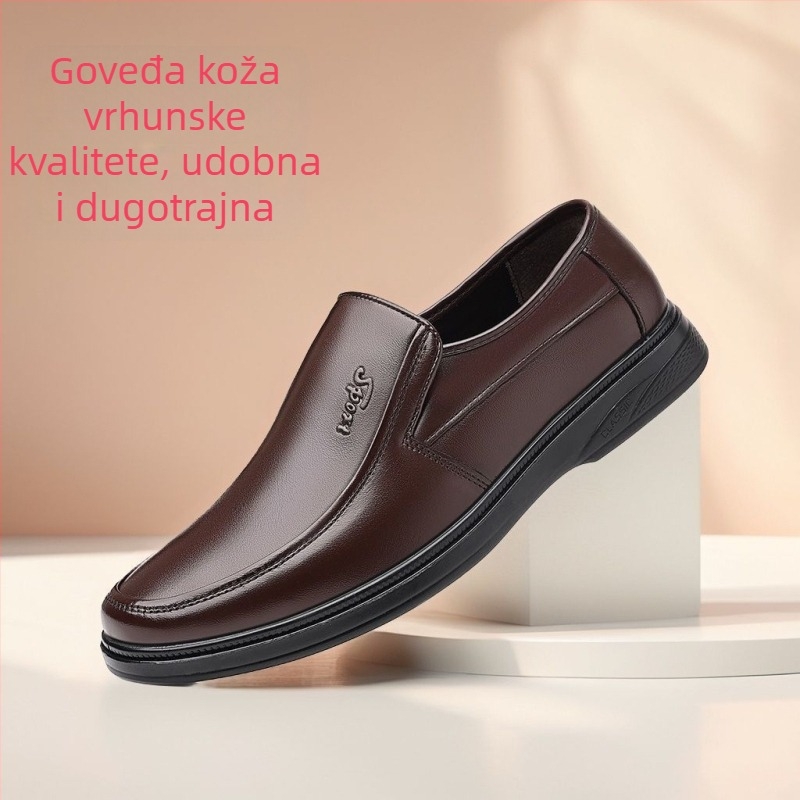 Muški slip-on loaferi od nubuka s TPU potplatom, vuneni ulošak, anti‑slip i topli