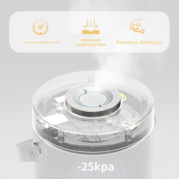 Vakuumska posuda za skladištenje hrane za kućne ljubimce, zaštita od moljaca, oksidacije, vlage i antibakterijska, od ABS plastike, kapacitet 2L/3.5L, pogodno za rižu, čaj i zrna kave