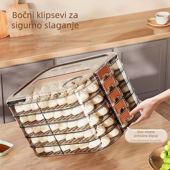 Kutija za pohranu knedli, plastična, višeslojna, prenosna, zatvorena za očuvanje svježine