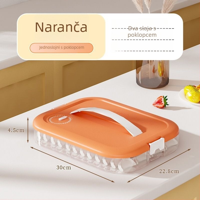Kutija za pohranu knedli, plastična, višeslojna, prenosna, zatvorena za očuvanje svježine
