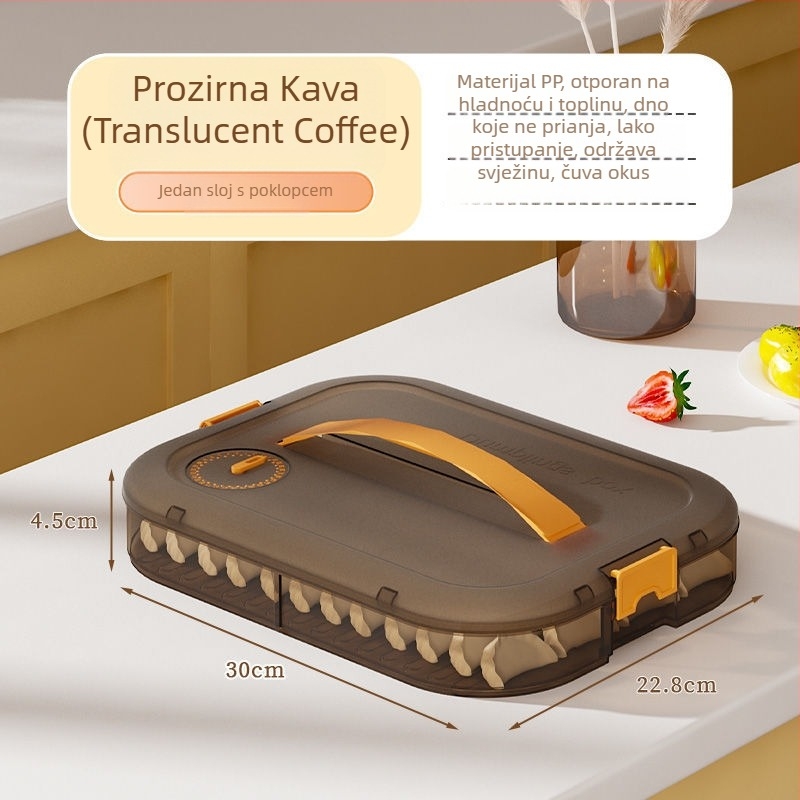 Kutija za pohranu knedli, plastična, višeslojna, prenosna, zatvorena za očuvanje svježine