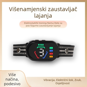 Automatska ogrlica protiv lajanja za pse sa šarenim zaslonom i funkcijom samoučenja