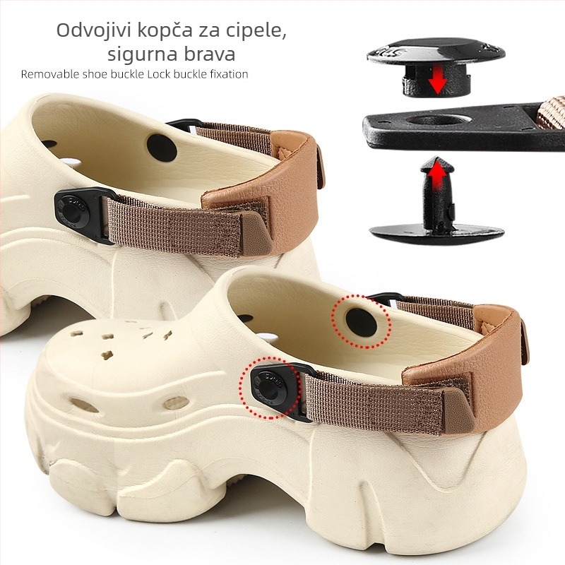 Crocs dodatak: remen za petu s Velcro, uklonjiva anti-pada traka, dizajn u stilu vezica