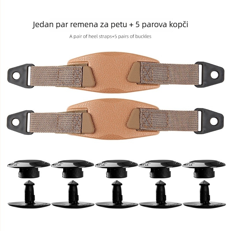 Crocs dodatak: remen za petu s Velcro, uklonjiva anti-pada traka, dizajn u stilu vezica