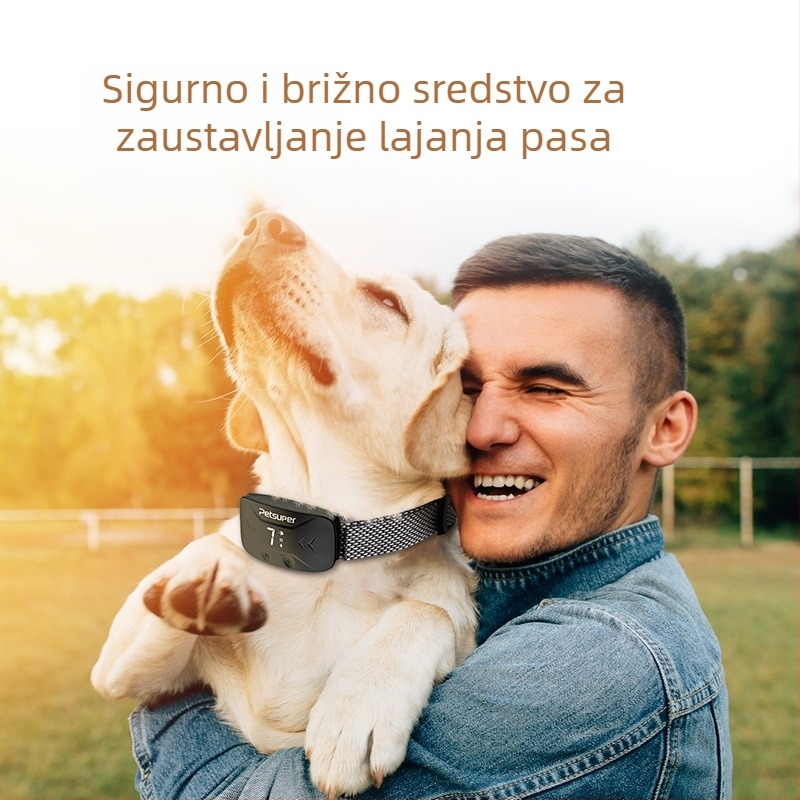 Vodootporan pametan uređaj za zaustavljanje lajanja pasa s elektrostatnim treningom i magnetskim punjenjem