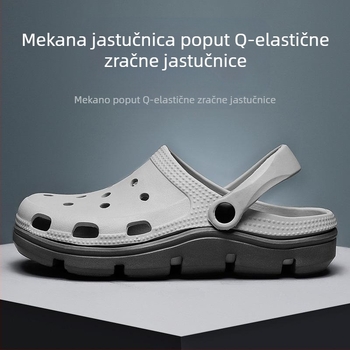 Muške outdoor sandale s prozračnom EVA potplatom, plastičnim gornjim dijelom, kopčom, ravnim potplatom, ljeto