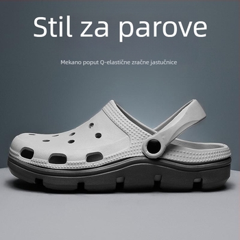 Muške outdoor sandale s prozračnom EVA potplatom, plastičnim gornjim dijelom, kopčom, ravnim potplatom, ljeto