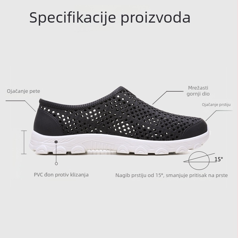 Muške PVC sandale, gornji dio PVC, potplata PVC, Baotou vrh prsta, prozračne i protuklizne