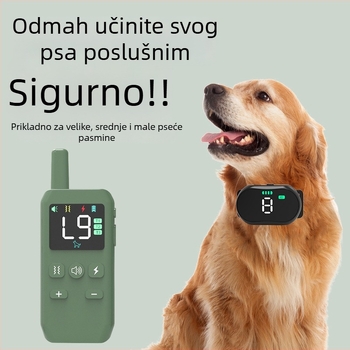 Ovratnik za obuku pasa s daljinskim upravljanjem, protiv lajanja, vibracije i električni šok, univerzalna prilagodba