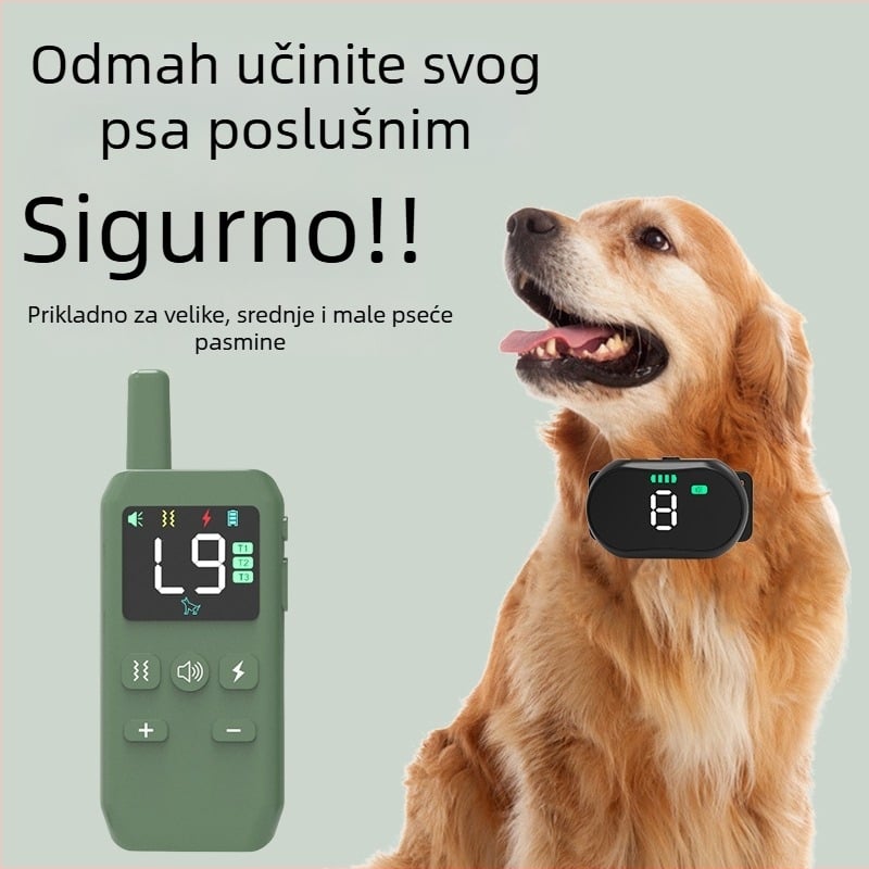 Ovratnik za obuku pasa s daljinskim upravljanjem, protiv lajanja, vibracije i električni šok, univerzalna prilagodba