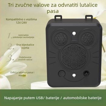 Automobilski ultrazvučni repelent za životinje, montiran u vozilo — ABS kućište, univerzalna kompatibilnost, ovlaštena privatna marka.