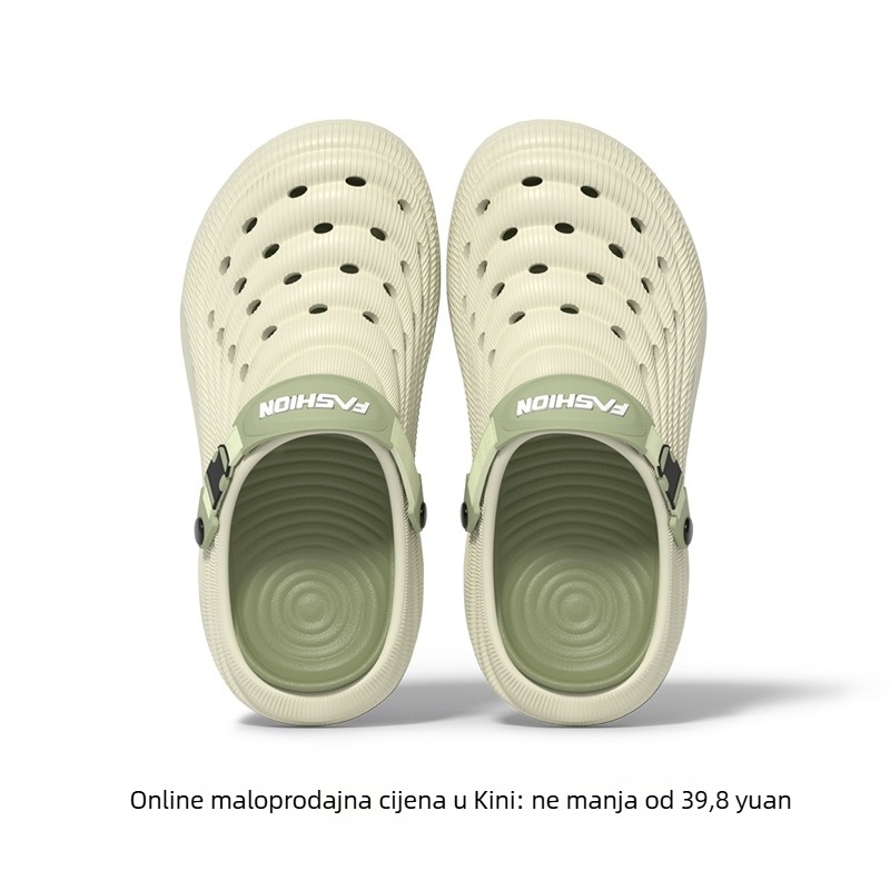 Muške EVA sandale s prorezanim dizajnom, debeli potplat 5–5,5 cm, jednolita forma potplata, odvojiva unutarnja podstava