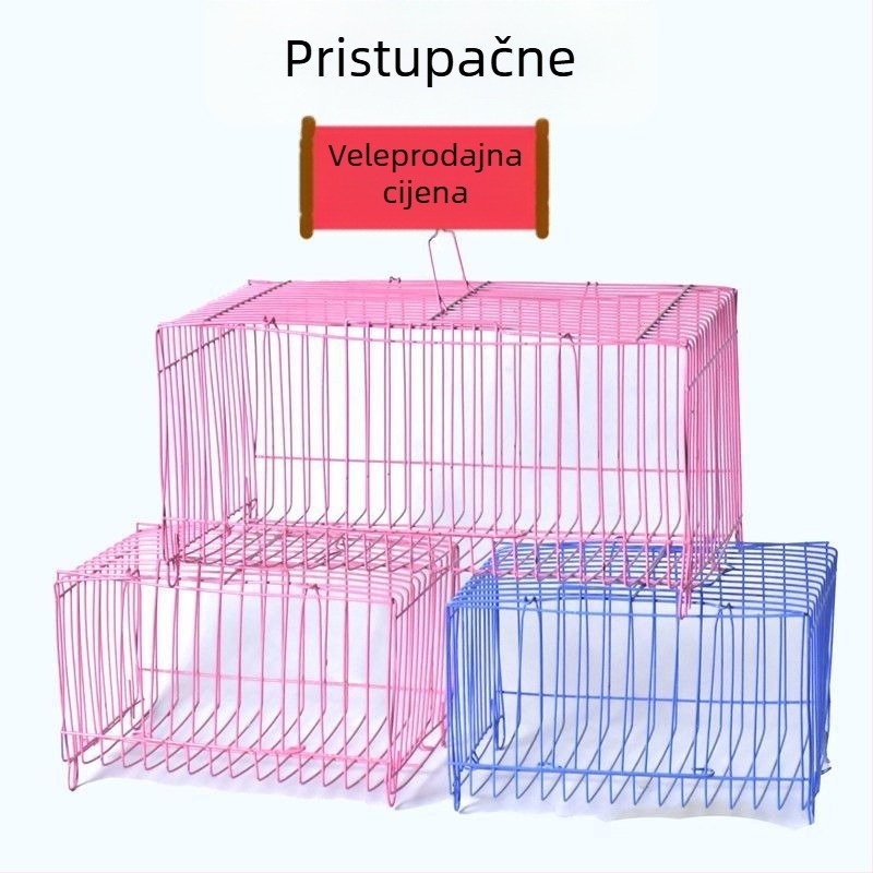 Metalni kavez za kućne ljubimce malih životinja: zeke, ptice, golubovi i papige; transporter kavez; veliki i mali gnijezdni kavez; izolacijski kavez; kavez za veverice.