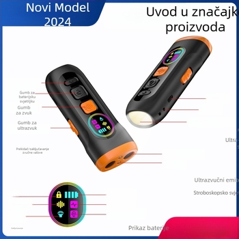 Aipaiduo ultrazvučni trener za pse, ručni, s dvostrukim sondama, visoka snaga, plastično kućište