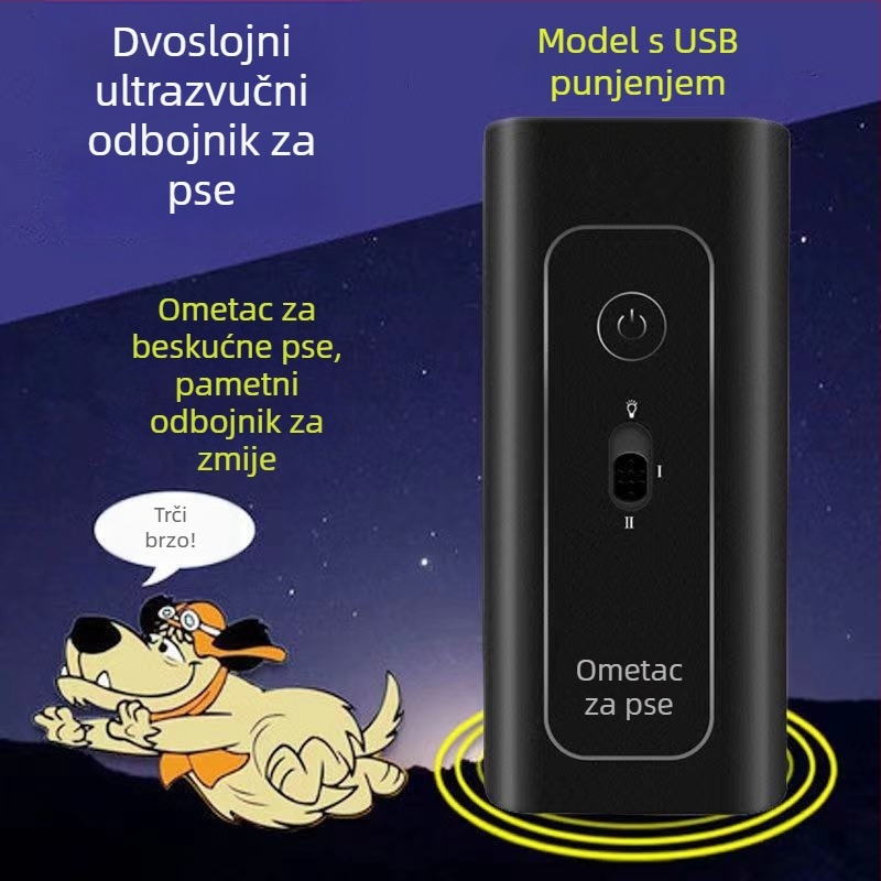 Ultrazvučni odvraćivač psa, punjivi, visoke snage, ABS plastika, opće namjene, Little moxa monkey