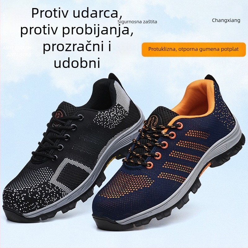 Changxiang Sigurne Cipele za Rad - Prozračan mrežasti gornji dio, Niski vrh, otpornost na probijanje i udarce