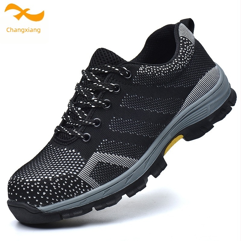Changxiang Sigurne Cipele za Rad - Prozračan mrežasti gornji dio, Niski vrh, otpornost na probijanje i udarce