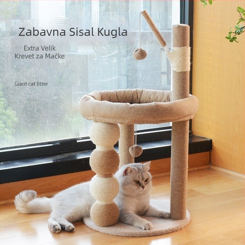 Drveno gnijezdo za mačke, za sve sezone, prozračan i topao