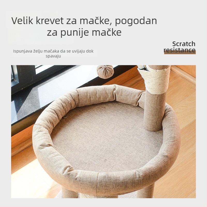 Drveno gnijezdo za mačke, za sve sezone, prozračan i topao