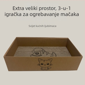 Mačje gnijezdo i set za grebanje — od papira, otporno na grebanje i habanje, za mačke, kategorija gnijezda i kućica za ljubimce