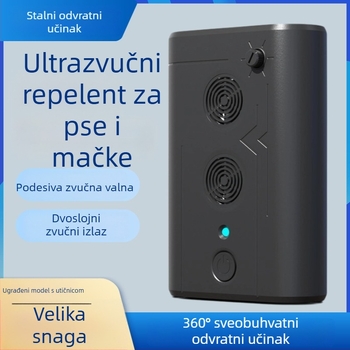 Dvostruki ultrazvučni sprečivač laveža i alat za dresuru psa – plastičan, univerzalno, neutralna marka, dopuštena vlastita marka