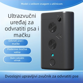 Dvostruki ultrazvučni sprečivač laveža i alat za dresuru psa – plastičan, univerzalno, neutralna marka, dopuštena vlastita marka