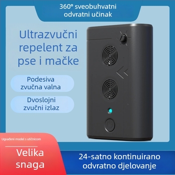Dvostruki ultrazvučni sprečivač laveža i alat za dresuru psa – plastičan, univerzalno, neutralna marka, dopuštena vlastita marka