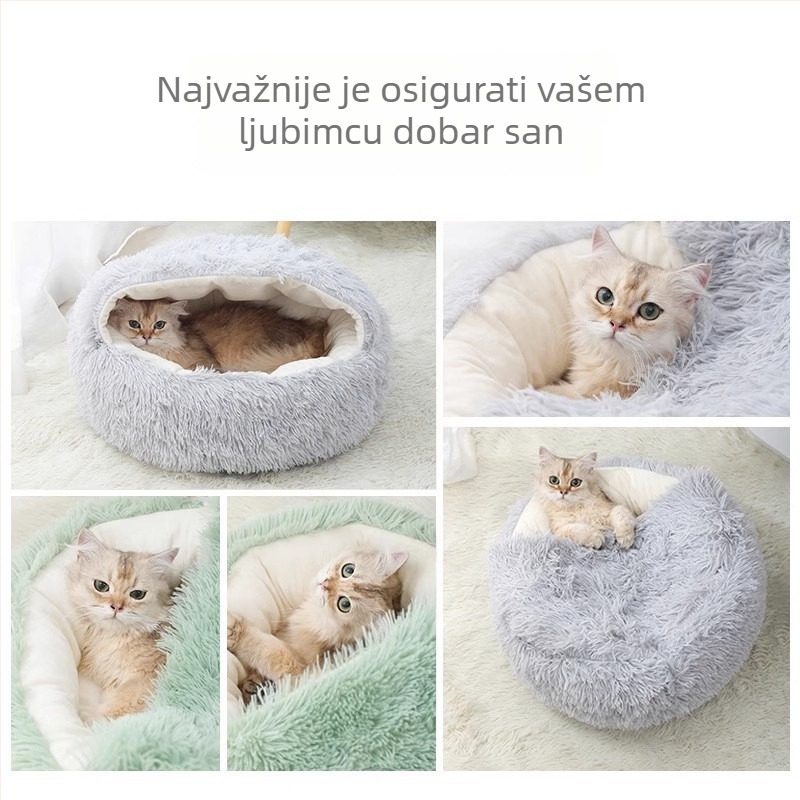 Mačje gnijezdo – zatvoreni krevet za mačke i mačiće, četiri godišnja doba jastuk, model 1-X