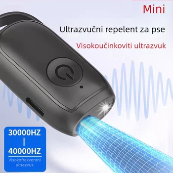 Ultrazvučni uređaj za obuku psa, protiv laveža i glasovno upravljan — Modeli Qg-03, A3 (s LED svjetlom), A7 (s LED svjetlom); Plastična konstrukcija; Opća namjena