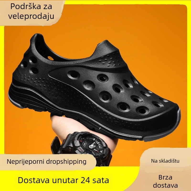 Muške sandale s EVA gornjim dijelom i EVA potplatom, prozračne s zatvorenim prstom, slip-on dizajn