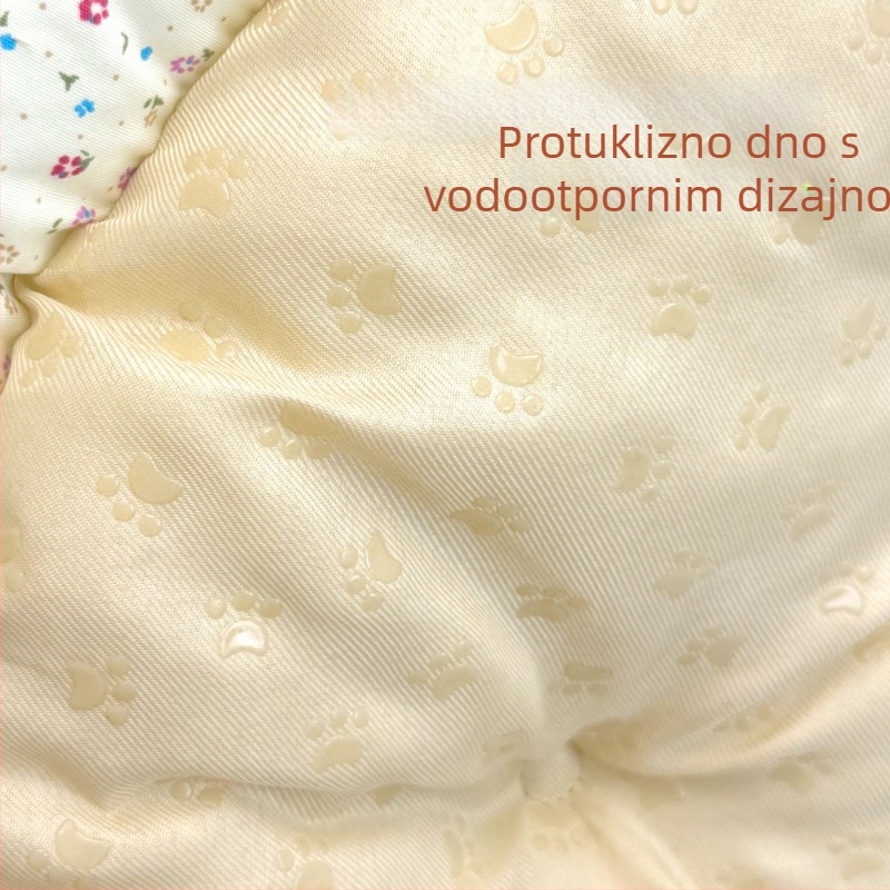 Mačje gnijezdo za sve sezone, strojno pranje, japanski stil s cvjetnim dizajnom, protuklizno