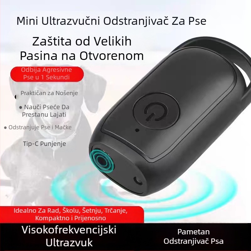 Ultrazvučni odvrtač psa – snažan, dugotrajan domet za obuku i sprječavanje laveža, ABS