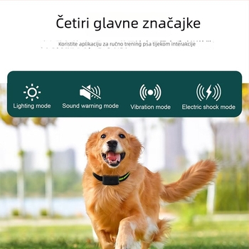 Bluetooth GPS dvostruki bežični ogrlica za psa, od plastike, dva u jednom, daljinsko zaustavljanje laveža, električni ograda, trener