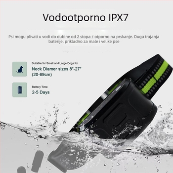 Bluetooth GPS dvostruki bežični ogrlica za psa, od plastike, dva u jednom, daljinsko zaustavljanje laveža, električni ograda, trener