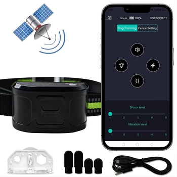 Bluetooth GPS dvostruki bežični ogrlica za psa, od plastike, dva u jednom, daljinsko zaustavljanje laveža, električni ograda, trener