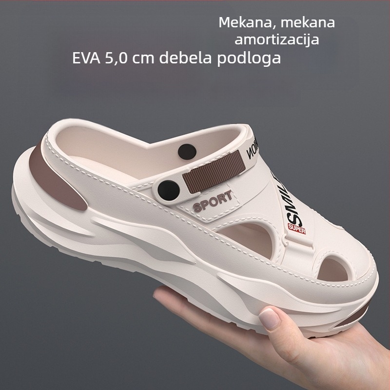 Muške sandale – EVA gornji dio, đon injekcijski oblikovan, peta 5 cm, sve sezone, ležerni stil