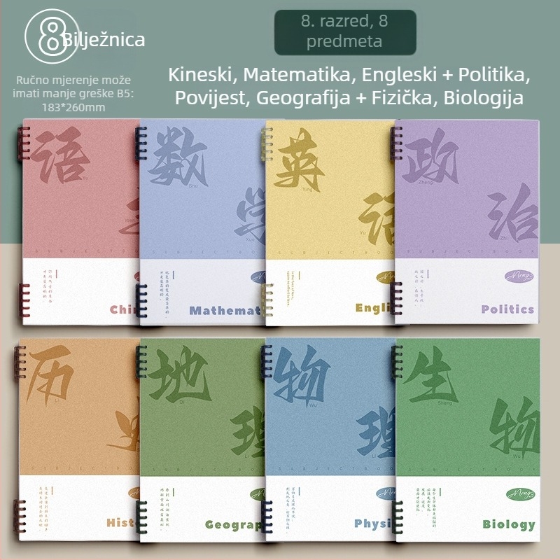 Beležnica grešaka za sve predmete, s vezom binder, 60 listova, offset papir 80 g, PP omot