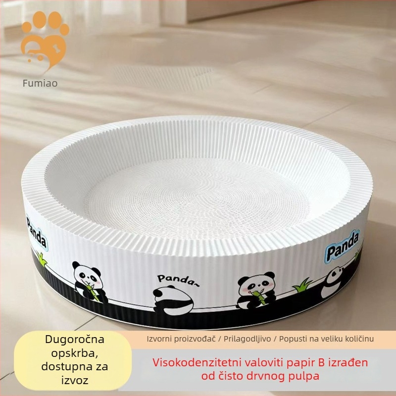 Mačja grebalna plošča, valoviti karton, sladak stil