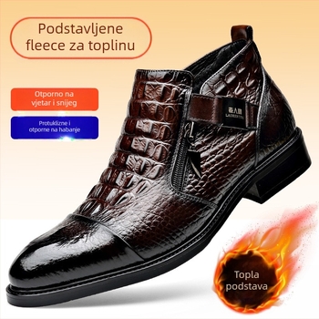 Chelsea čizme od prave kože, bočni zatvarač, niski potpetica, poslovni casual stil, za muškarce